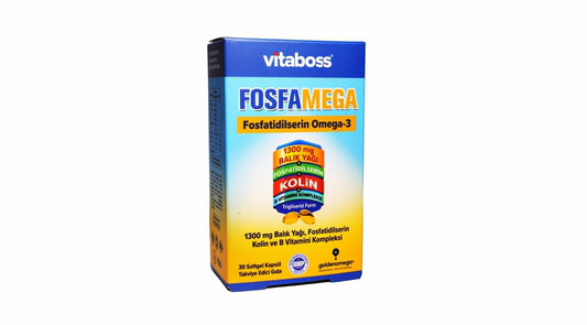 Vitaboss FOSFAMEGA – Fosfatidilserin, Kolin ve Omega 3 Softgel Kapsül