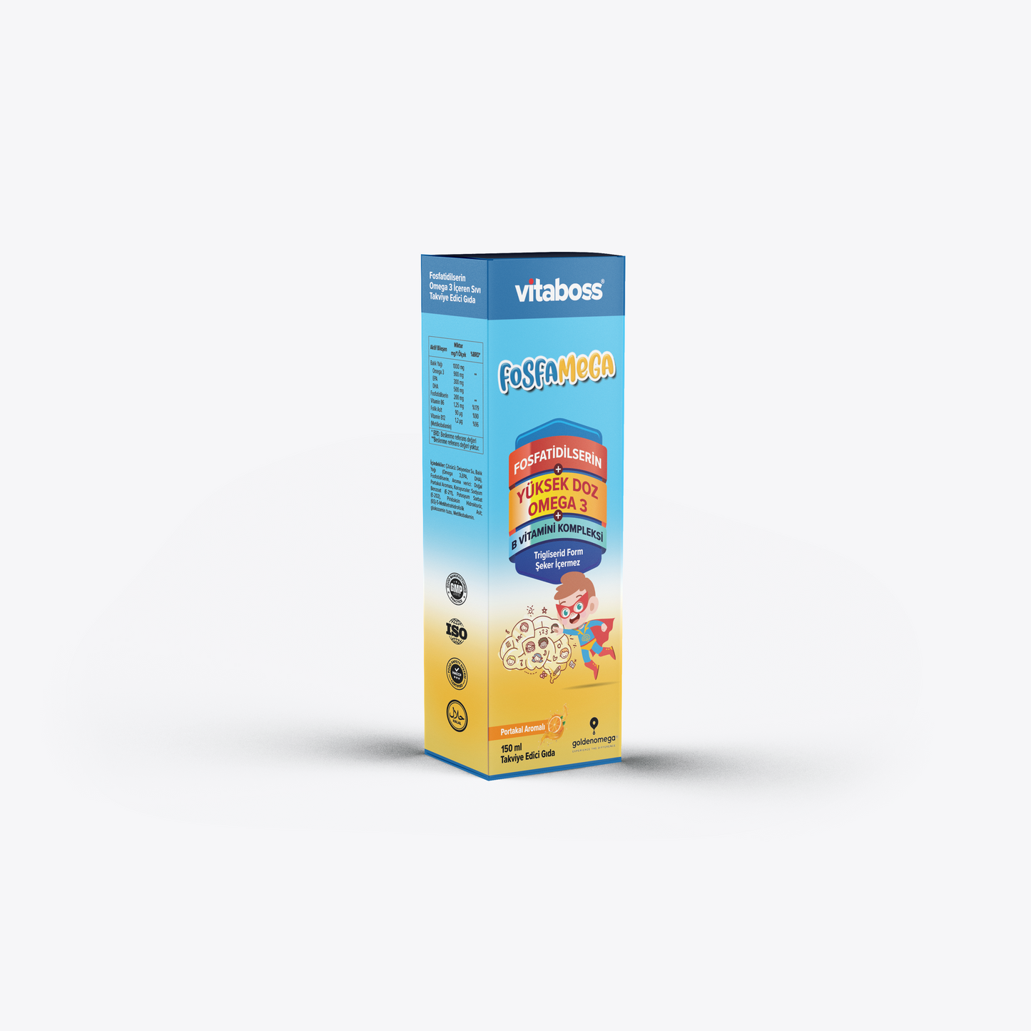 FOSFAMEGA Fosfatidilserin, Omega3 ve Vitamin B Kompleks İçeren Şurup