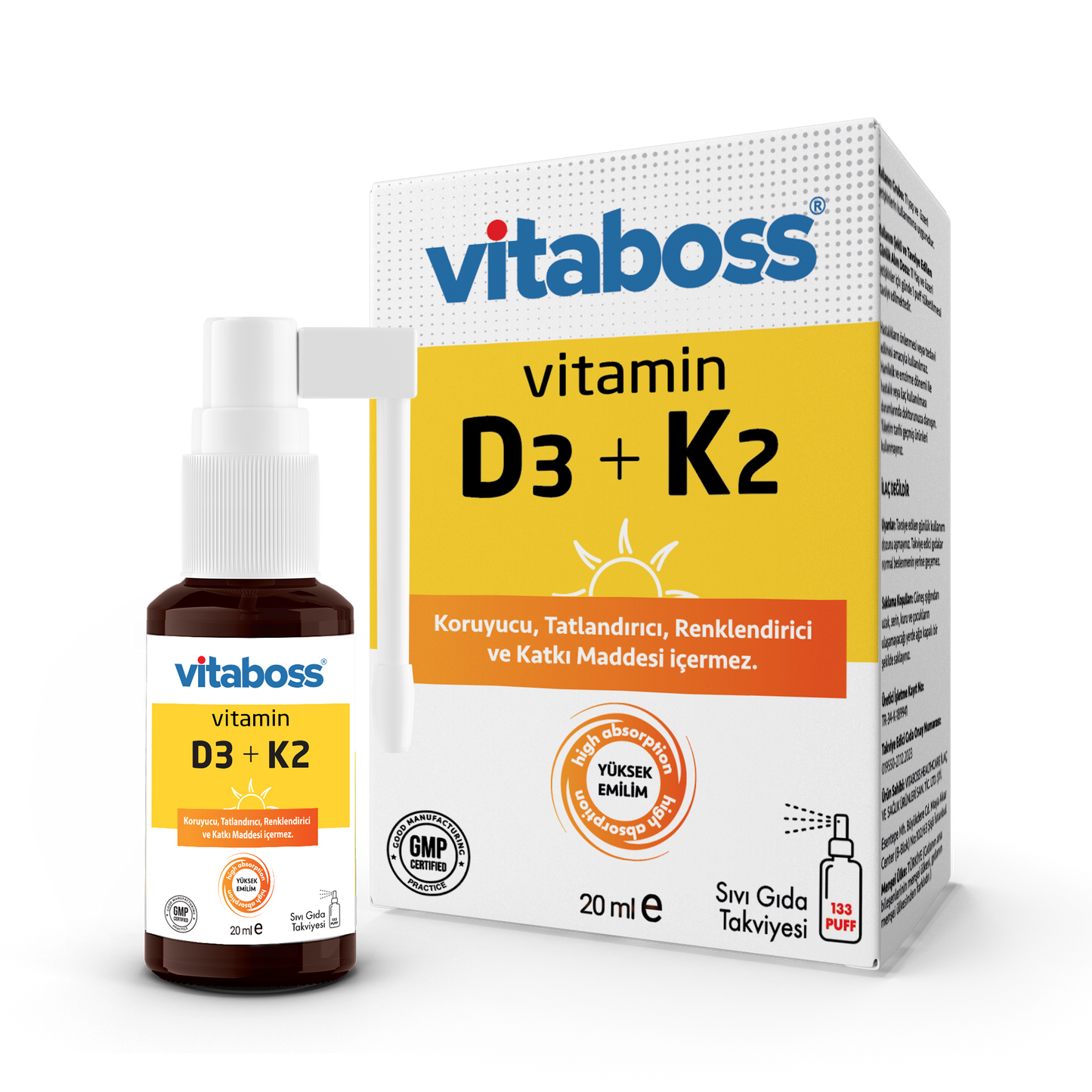 VİTABOSS D3 + K2 Sprey